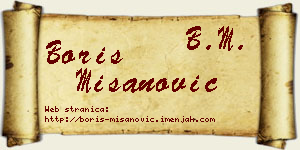 Boris Mišanović vizit kartica
